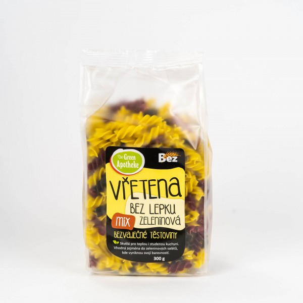 Green Apotheke Bezlepkové cestoviny zeleninový mix vretená 300 g