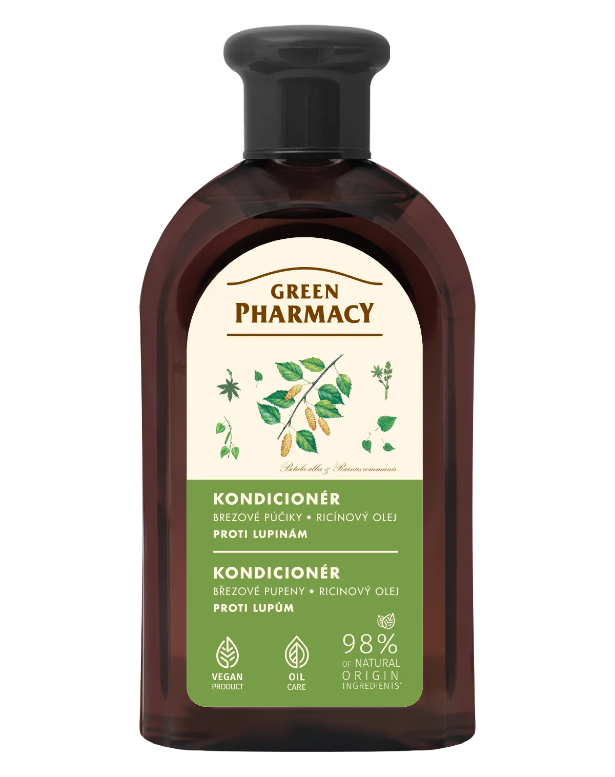Green Pharmacy Kondicionér proti lupinám Brezové púčiky a ricínový olej 300 ml